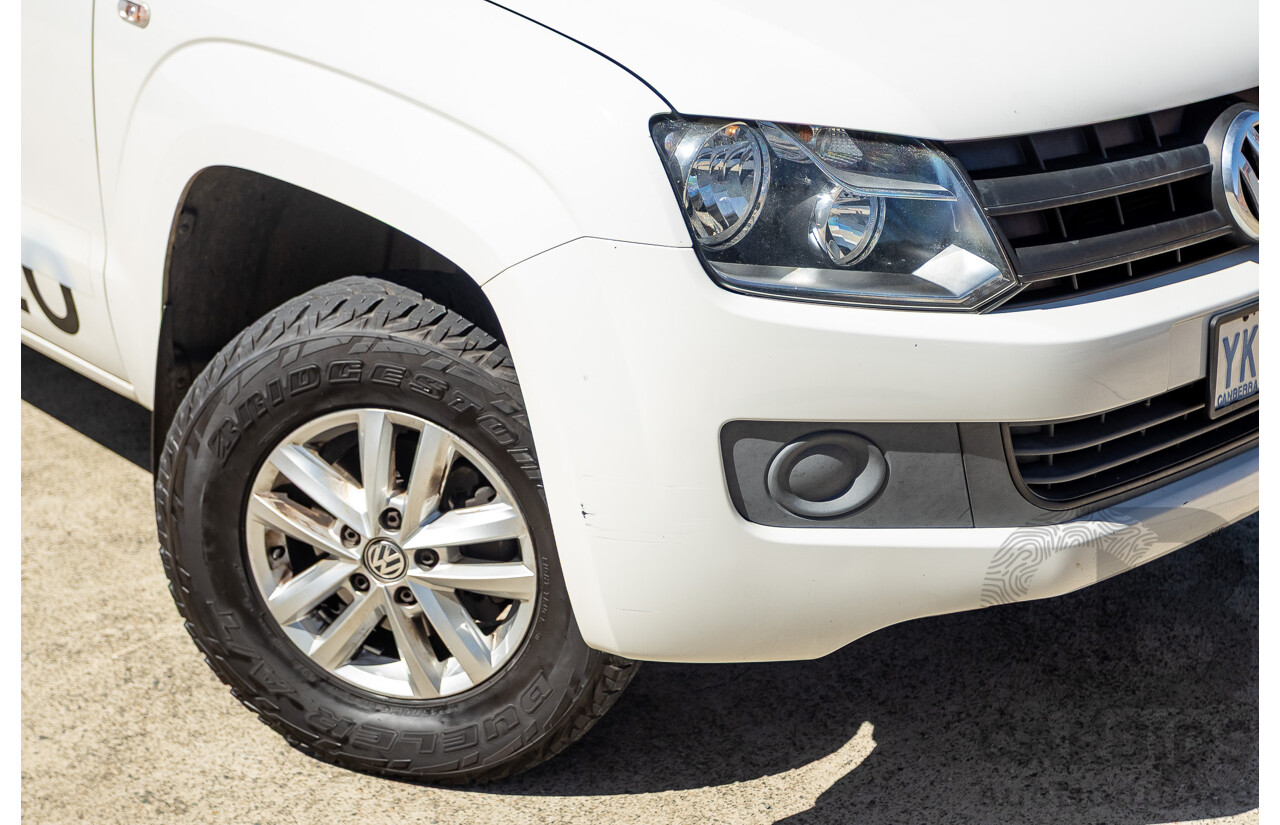 08/2015 Volkswagen Amarok TDI420 2H MY15 Dual Cab Utility White Turbo Diesel 2.0L