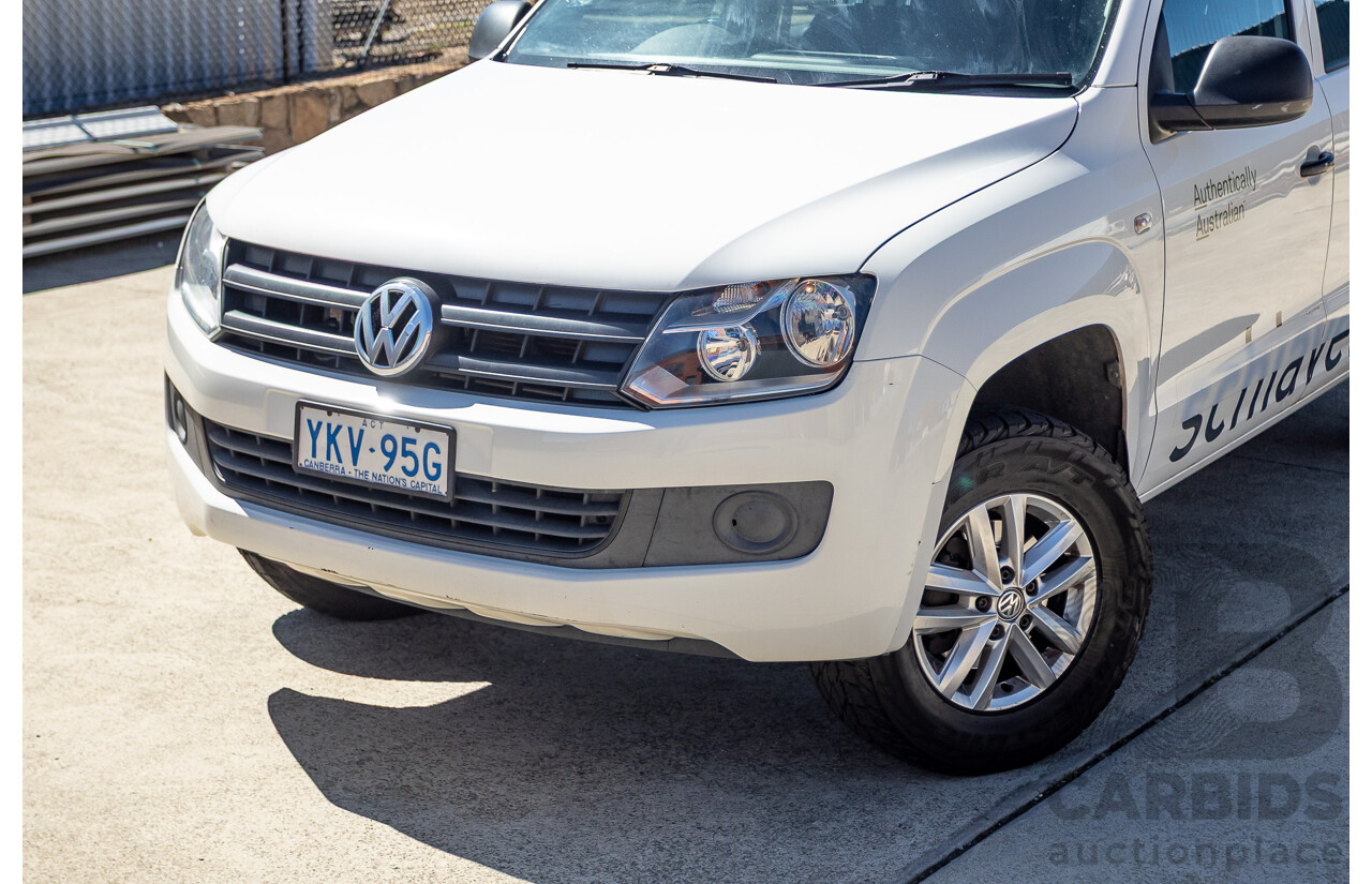 08/2015 Volkswagen Amarok TDI420 2H MY15 Dual Cab Utility White Turbo Diesel 2.0L