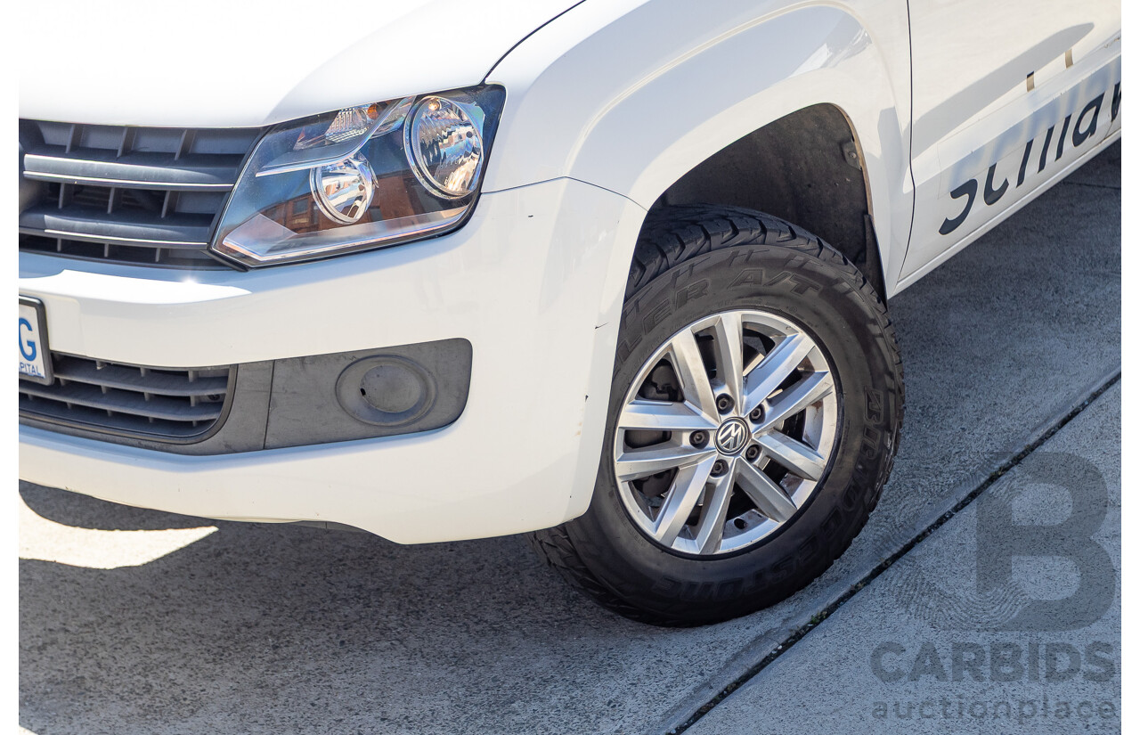 08/2015 Volkswagen Amarok TDI420 2H MY15 Dual Cab Utility White Turbo Diesel 2.0L