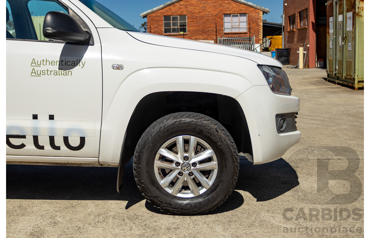 08/2015 Volkswagen Amarok TDI420 2H MY15 Dual Cab Utility White Turbo Diesel 2.0L