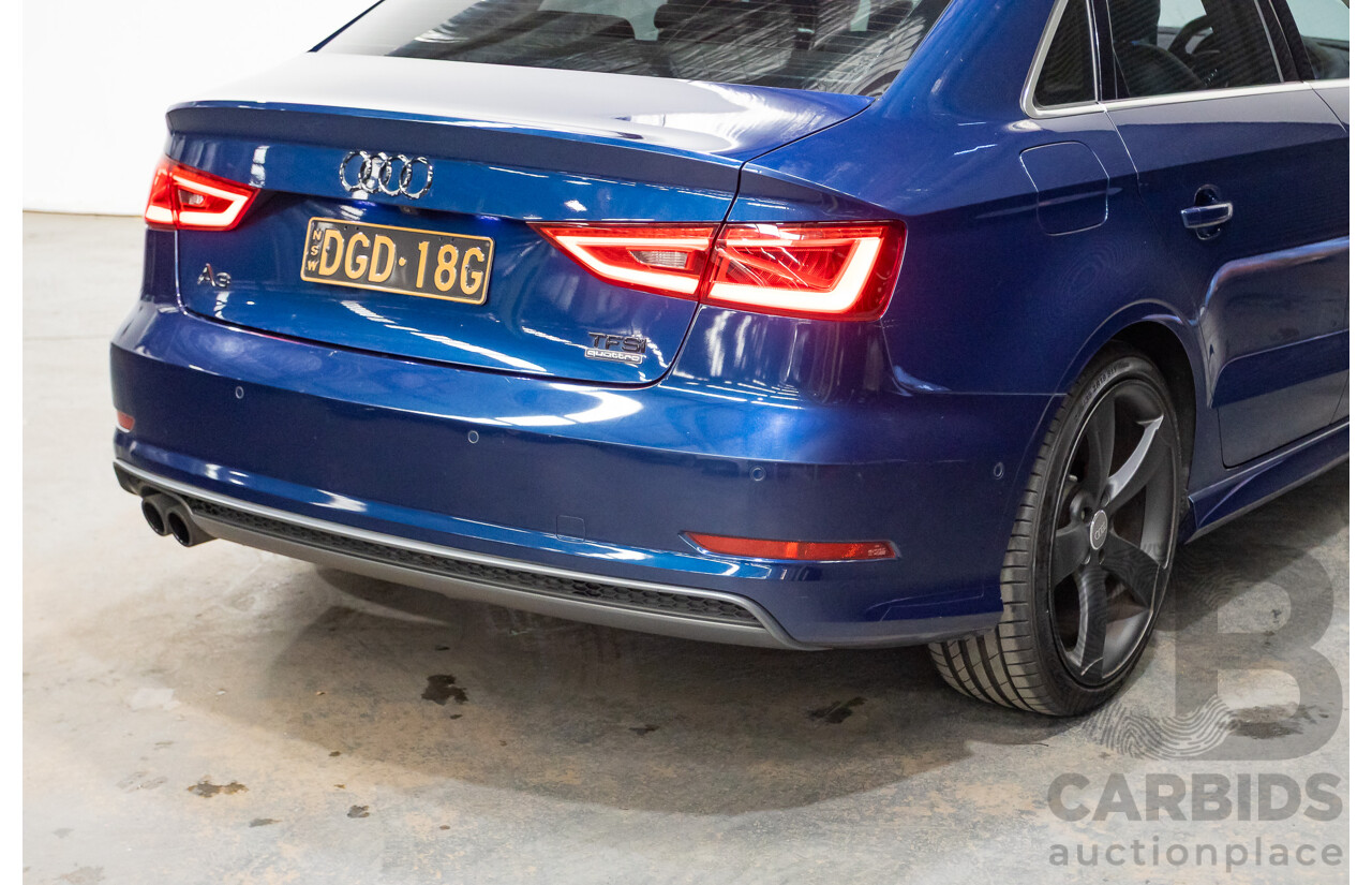 03/2016 Audi A3 1.8 TFSI Ambition Quattro (AWD) 8V MY16 4D Sedan Scuba Blue Metallic Turbo 1.8L