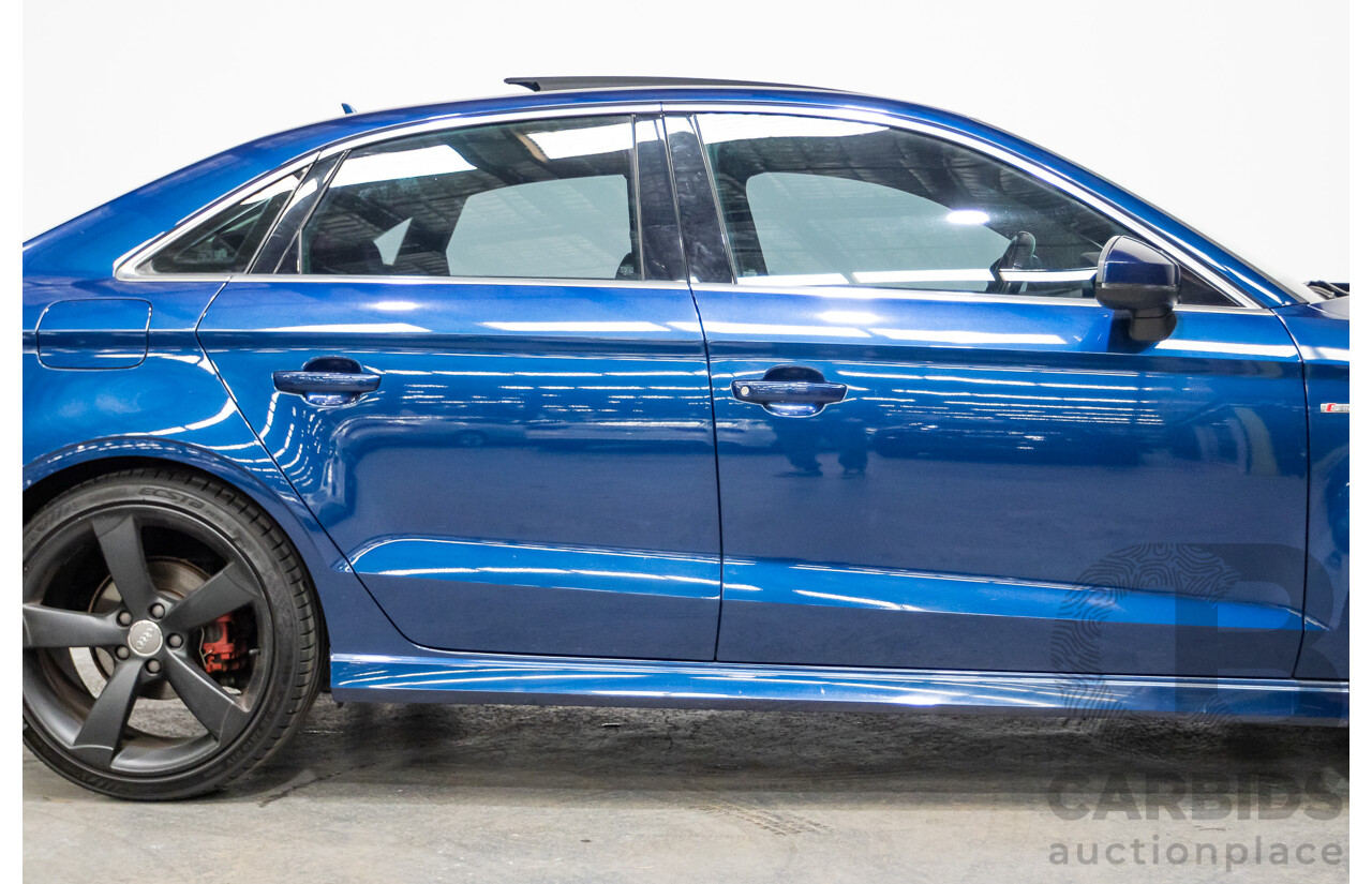 03/2016 Audi A3 1.8 TFSI Ambition Quattro (AWD) 8V MY16 4D Sedan Scuba Blue Metallic Turbo 1.8L