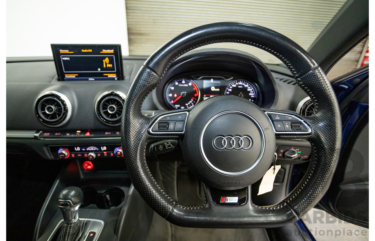 03/2016 Audi A3 1.8 TFSI Ambition Quattro (AWD) 8V MY16 4D Sedan Scuba Blue Metallic Turbo 1.8L