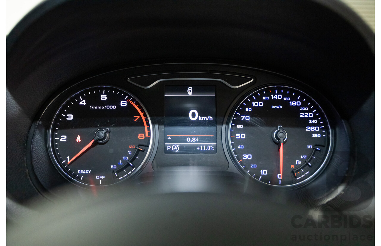 03/2016 Audi A3 1.8 TFSI Ambition Quattro (AWD) 8V MY16 4D Sedan Scuba Blue Metallic Turbo 1.8L