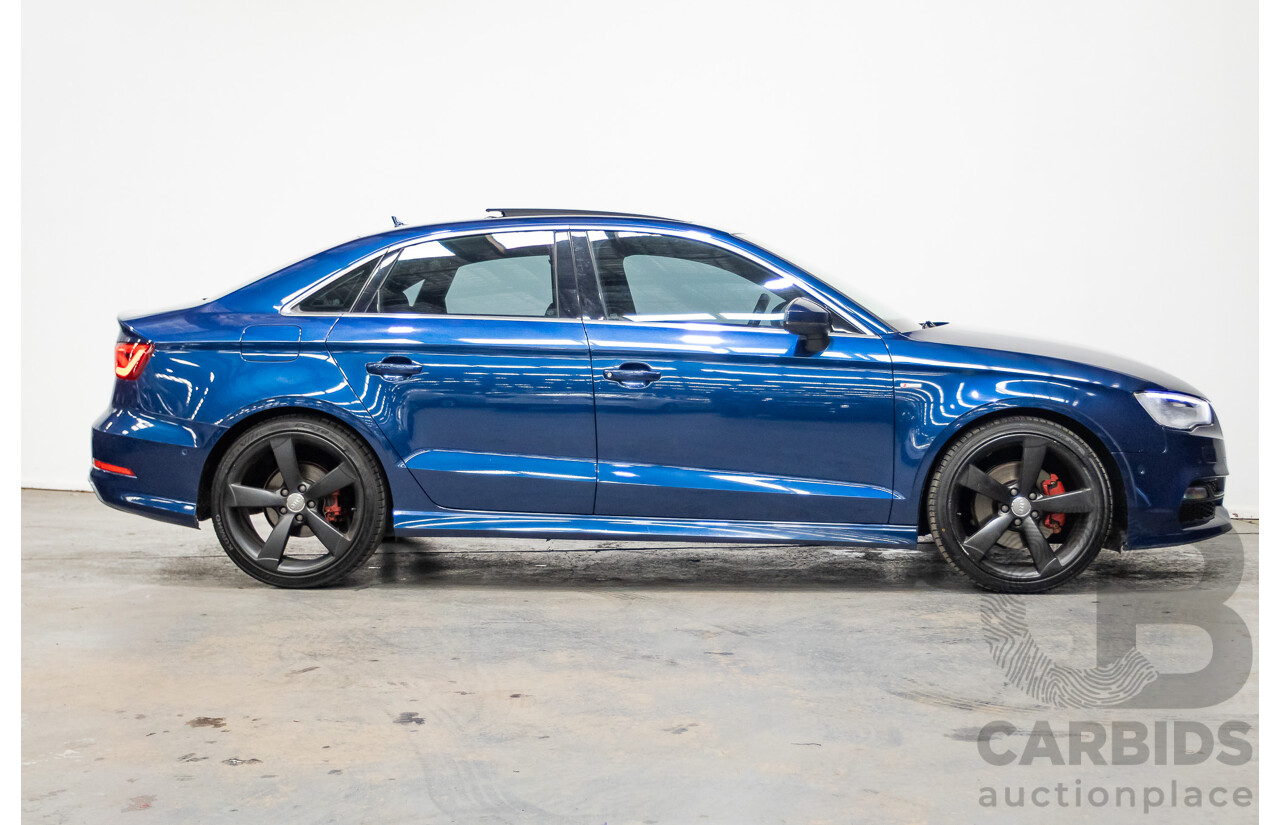 03/2016 Audi A3 1.8 TFSI Ambition Quattro (AWD) 8V MY16 4D Sedan Scuba Blue Metallic Turbo 1.8L