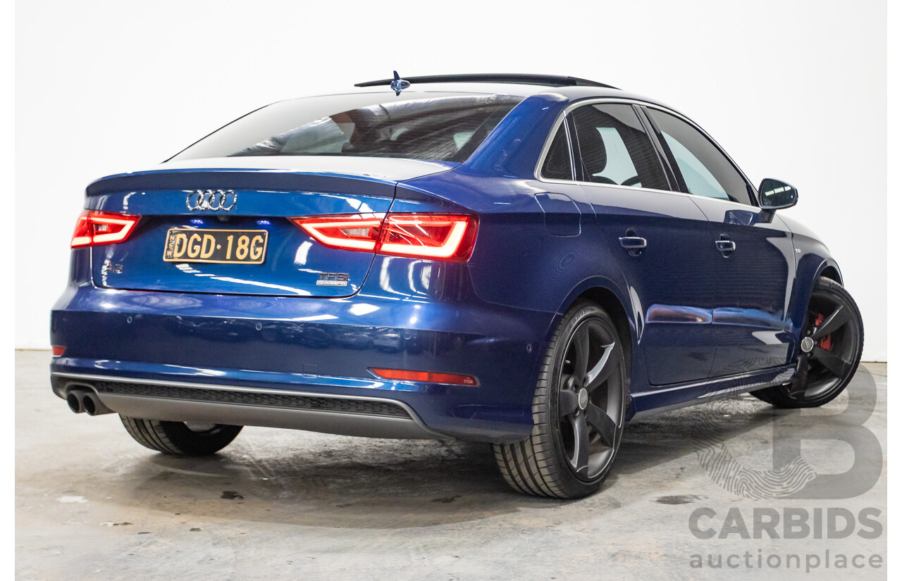 03/2016 Audi A3 1.8 TFSI Ambition Quattro (AWD) 8V MY16 4D Sedan Scuba Blue Metallic Turbo 1.8L