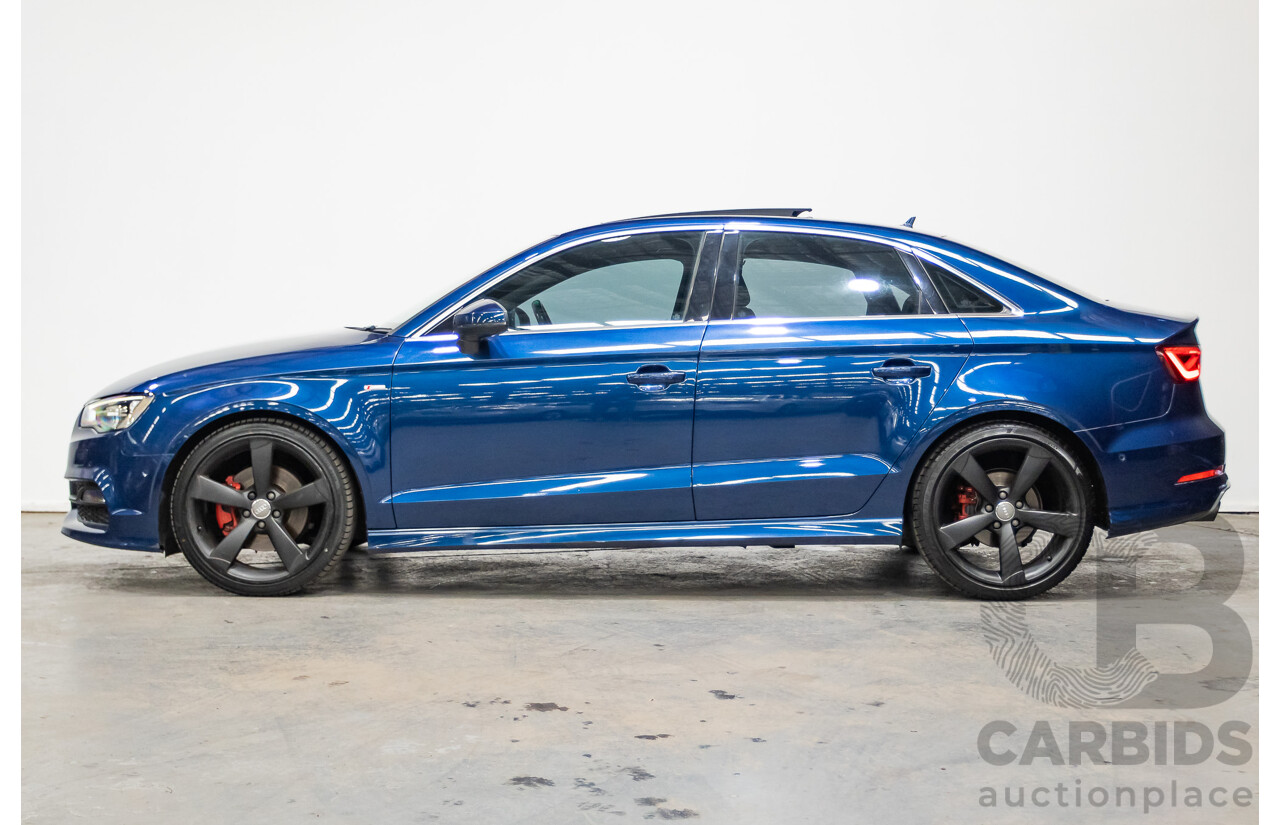 03/2016 Audi A3 1.8 TFSI Ambition Quattro (AWD) 8V MY16 4D Sedan Scuba Blue Metallic Turbo 1.8L