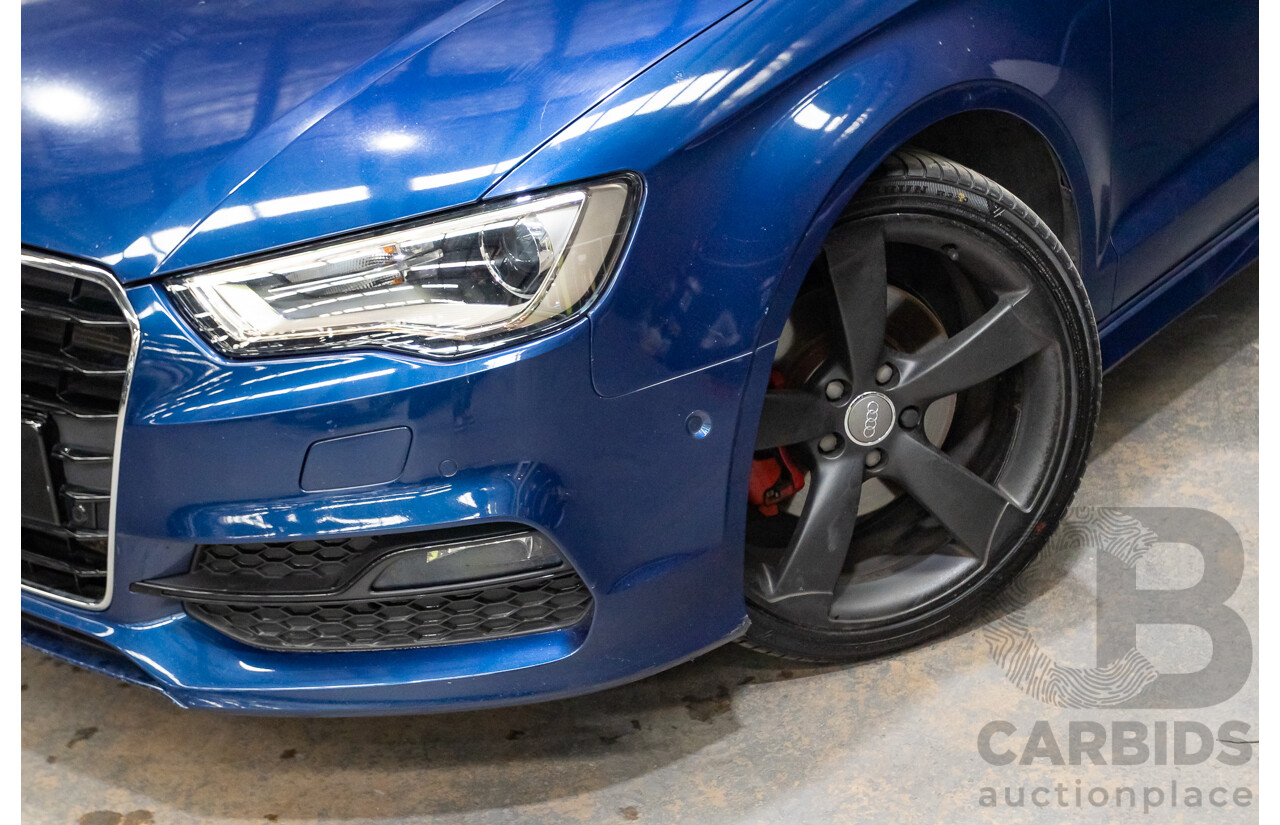 03/2016 Audi A3 1.8 TFSI Ambition Quattro (AWD) 8V MY16 4D Sedan Scuba Blue Metallic Turbo 1.8L