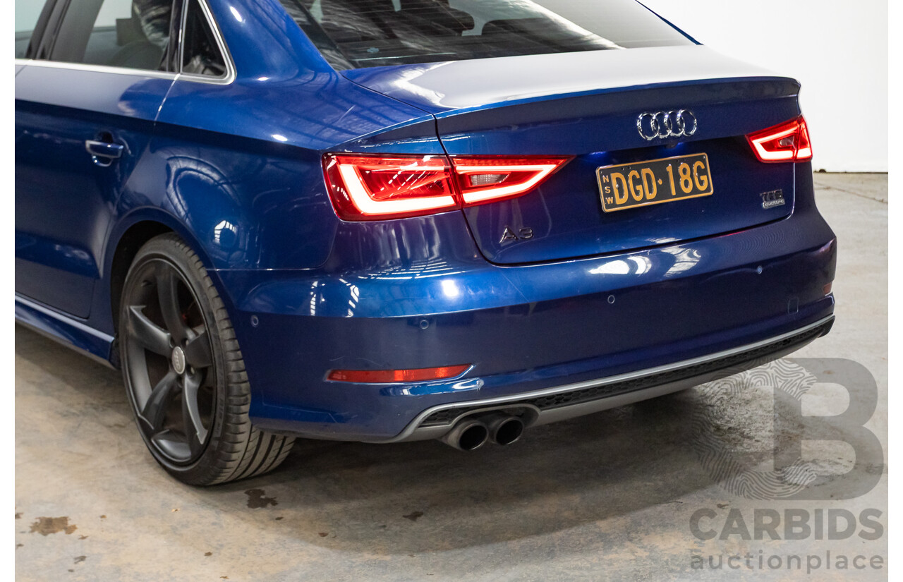 03/2016 Audi A3 1.8 TFSI Ambition Quattro (AWD) 8V MY16 4D Sedan Scuba Blue Metallic Turbo 1.8L