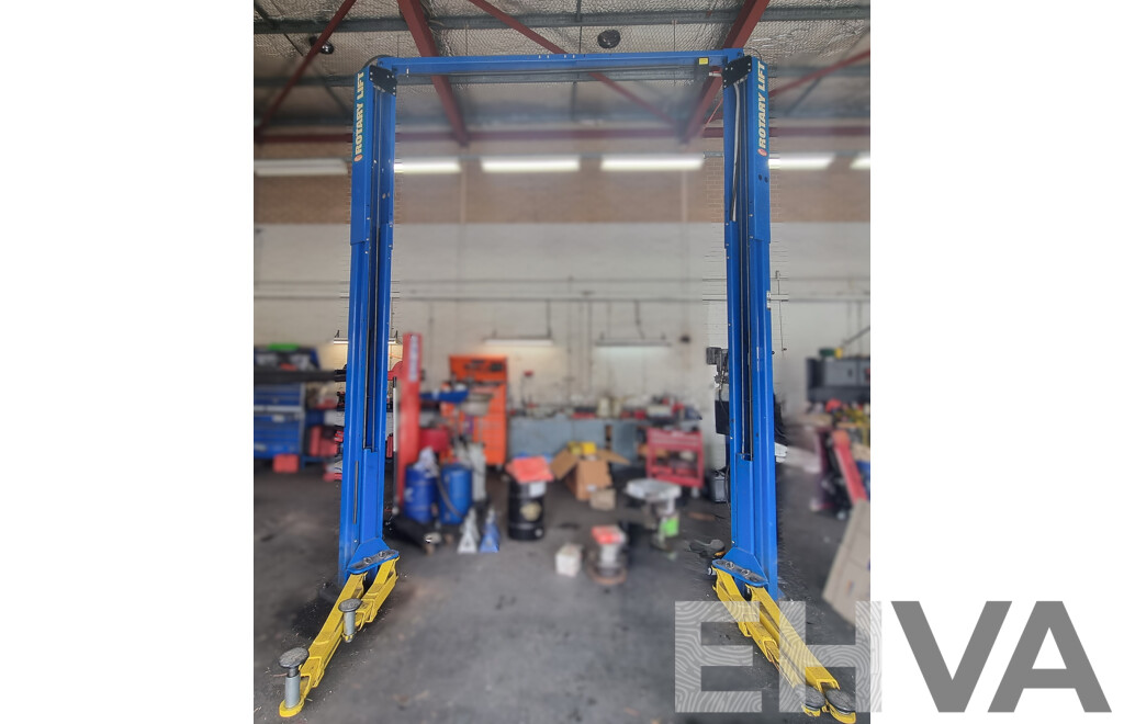 Rotary Lift, Two-Post 4500KG Asymmetric Car Hoist with Attached Height Extension Piece