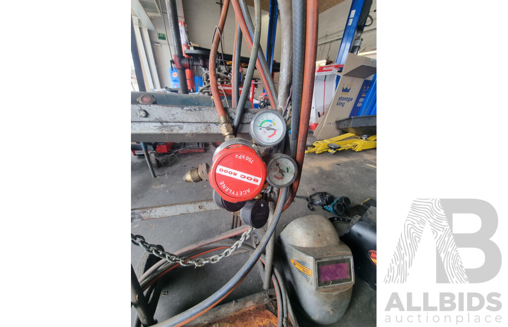 Assorted Job Lot - Portable Oxy/Acetylene Trolley with Attachments ETC