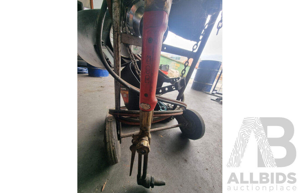 Assorted Job Lot - Portable Oxy/Acetylene Trolley with Attachments ETC
