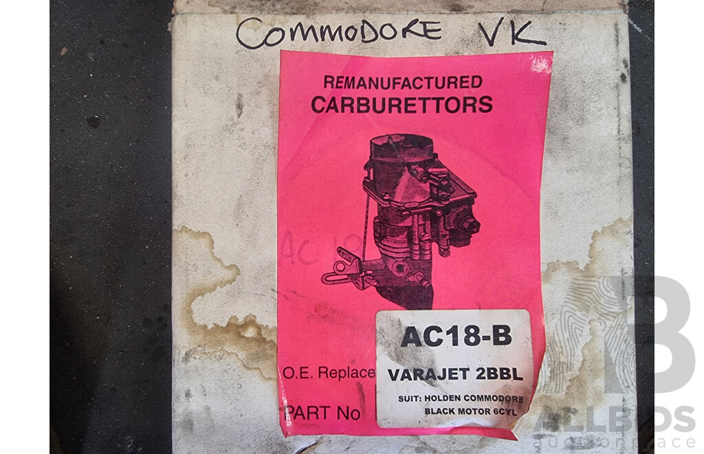 Carby to Suit 6 Cylinder Black Motor Commodore VK