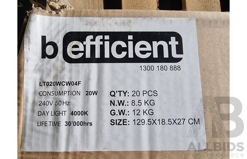 Pallet Containing Quantity of Fluorescent Globes