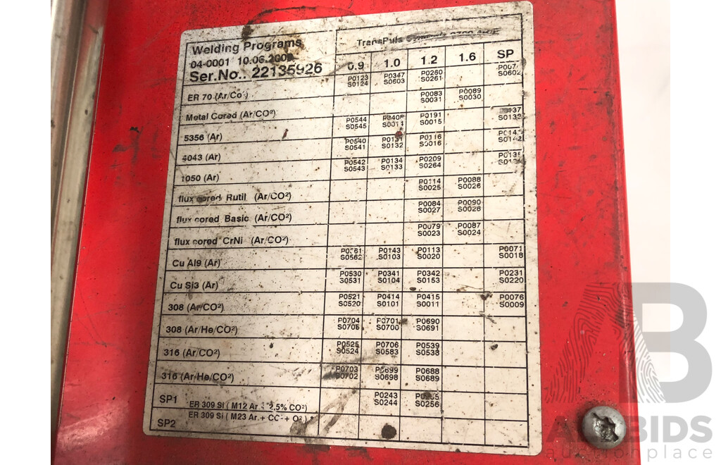 Fronius A-4600 TransPuls Synergic 2700 4R/E WELS MIG/MAG Welding Machine