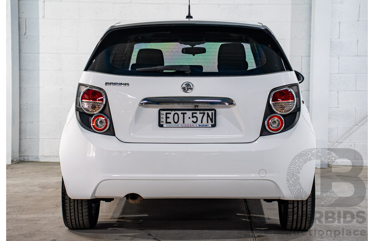 11/2015 Holden Barina X (FWD) TM MY16 5d Hatchback Summit White 1.6L