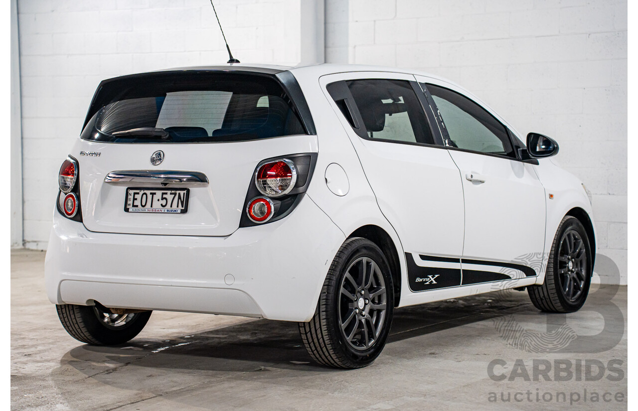 11/2015 Holden Barina X (FWD) TM MY16 5d Hatchback Summit White 1.6L