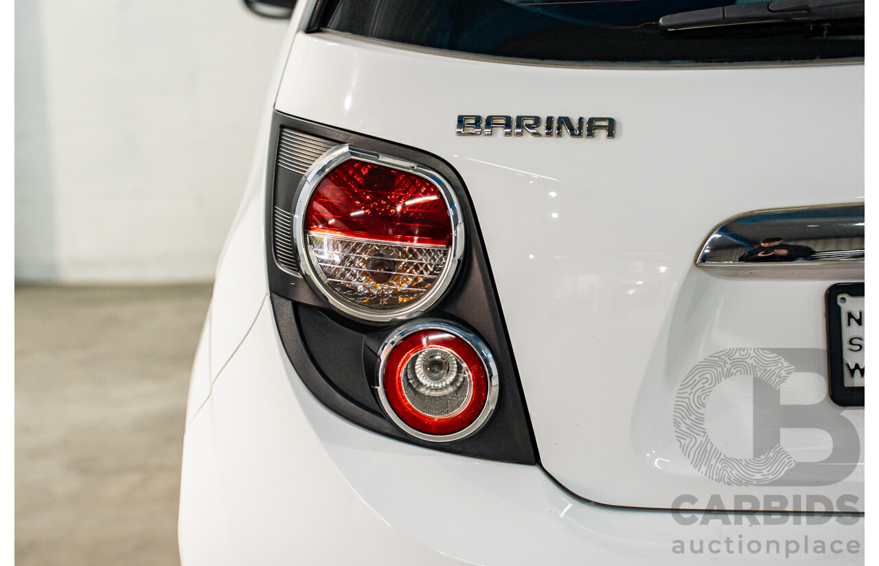 11/2015 Holden Barina X (FWD) TM MY16 5d Hatchback Summit White 1.6L