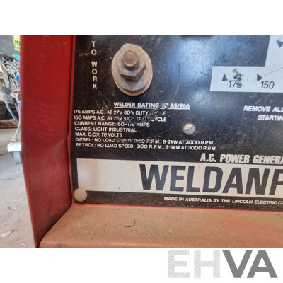 Lincoln Welder/Electric Petrol Powered Briggs & Stratton Generator Combo - WeldanPower 175