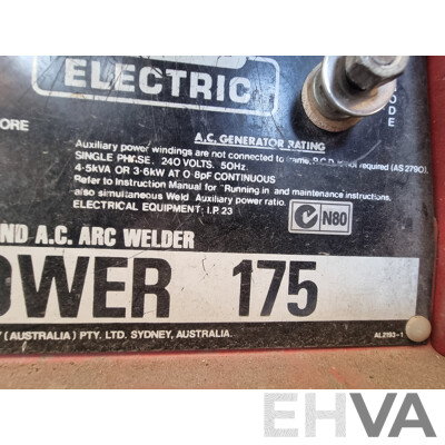 Lincoln Welder/Electric Petrol Powered Briggs & Stratton Generator Combo - WeldanPower 175