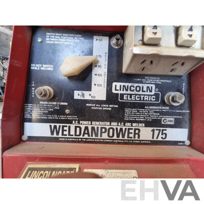 Lincoln Welder/Electric Petrol Powered Briggs & Stratton Generator Combo - WeldanPower 175