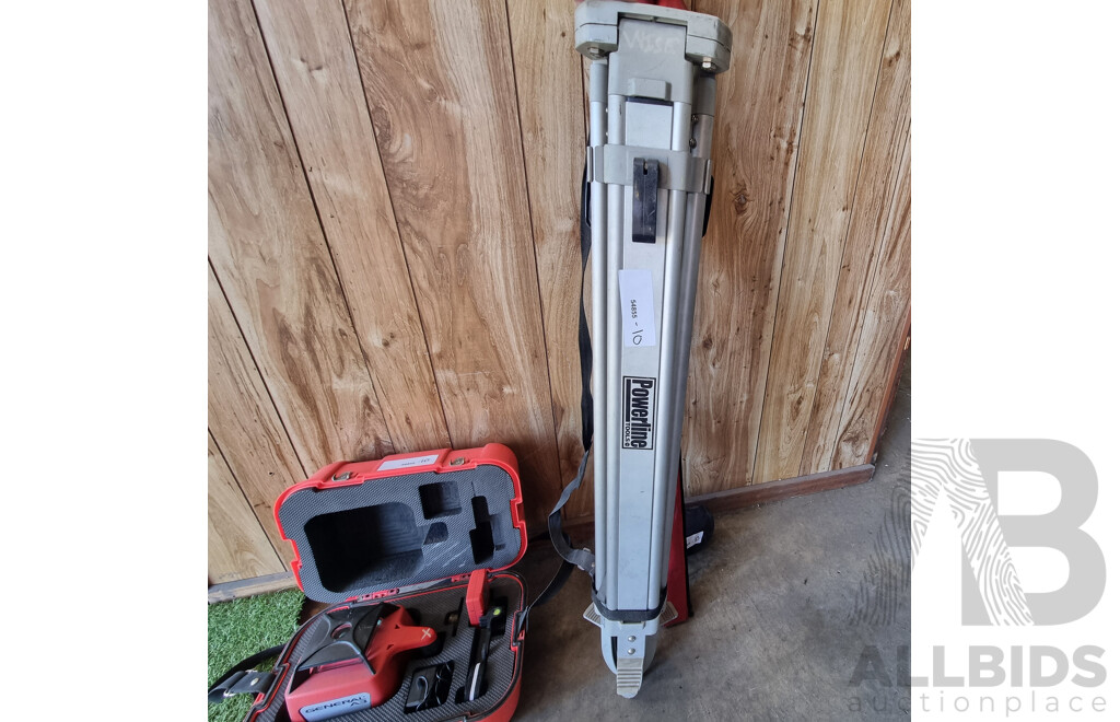 Assorted Job Lot - General A3 Pro Rotary Laser Level, Tripod, Crossliner & Powerline ETC