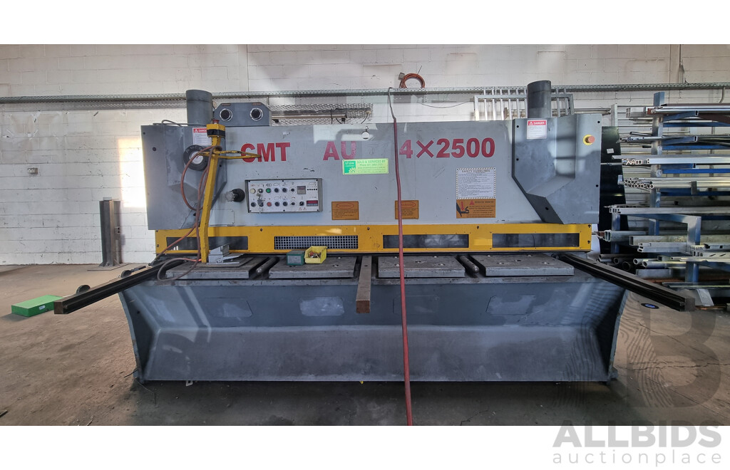 09/2006, CMT AU 4 X 2500, Industrial Hydraulic Sheer Guillotine Machine