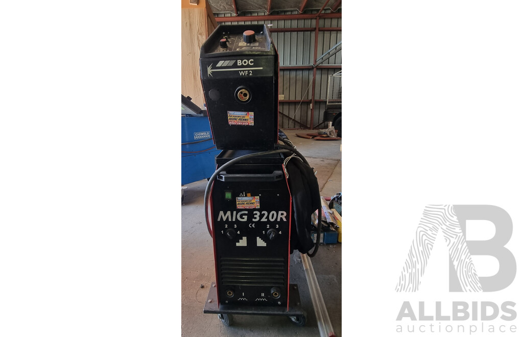 Boc Gas 320R Mig Remote Welder with WF2 Wire Feeder