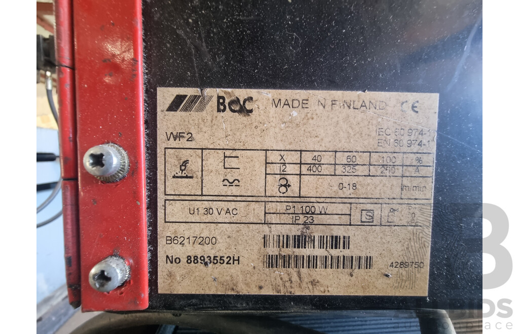 Boc Gas 320R Mig Remote Welder with WF2 Wire Feeder