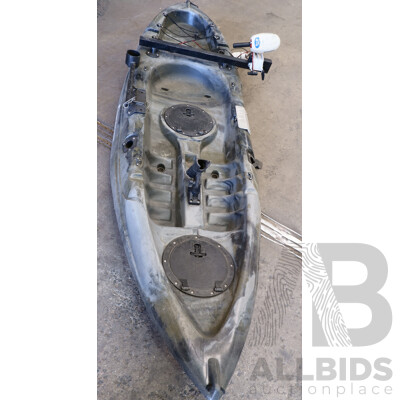 Seak Rapid 2.7M Customized Fishing Kayak with Watersnake ASP T18 Transom Mount Electric Trolling Motor & Accessories ETC