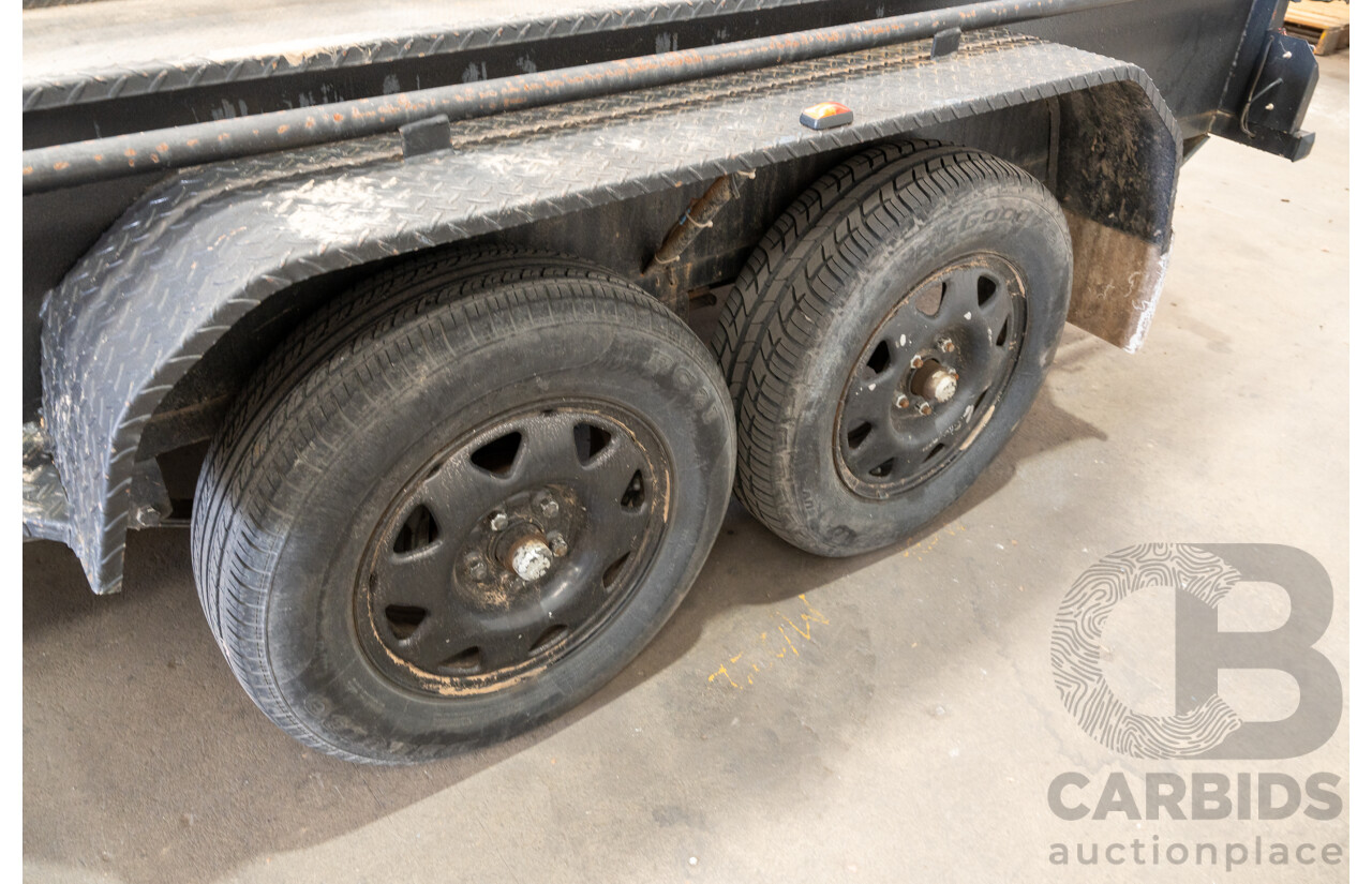 09/2020, MechID Dual Axle10x6 Box Trailer with Swinging Tail Gate & Inbuilt Loading Ramps