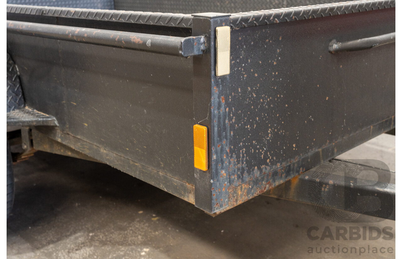 09/2020, MechID Dual Axle10x6 Box Trailer with Swinging Tail Gate & Inbuilt Loading Ramps