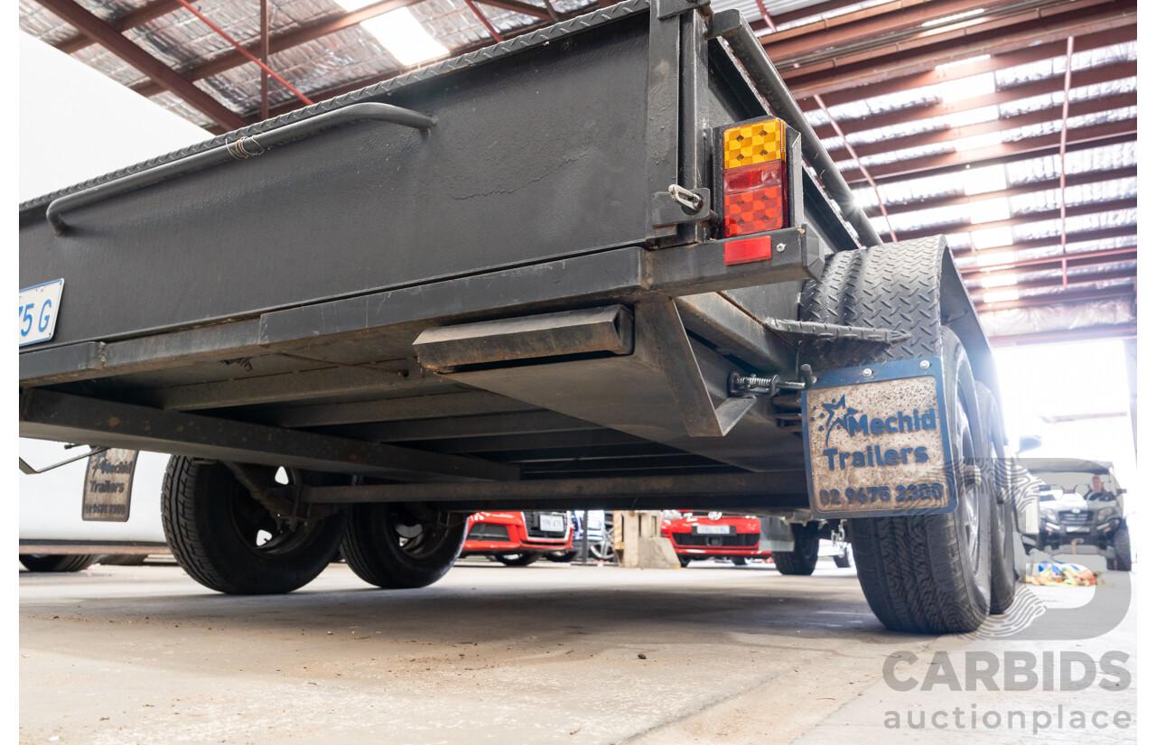 09/2020, MechID Dual Axle10x6 Box Trailer with Swinging Tail Gate & Inbuilt Loading Ramps