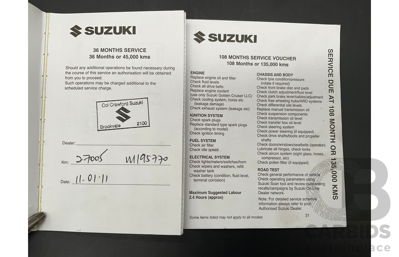 1/2008 Suzuki Grand Vitara Prestige Trekker JT 4d Wagon Silky Silver Metallic V6 2.7L