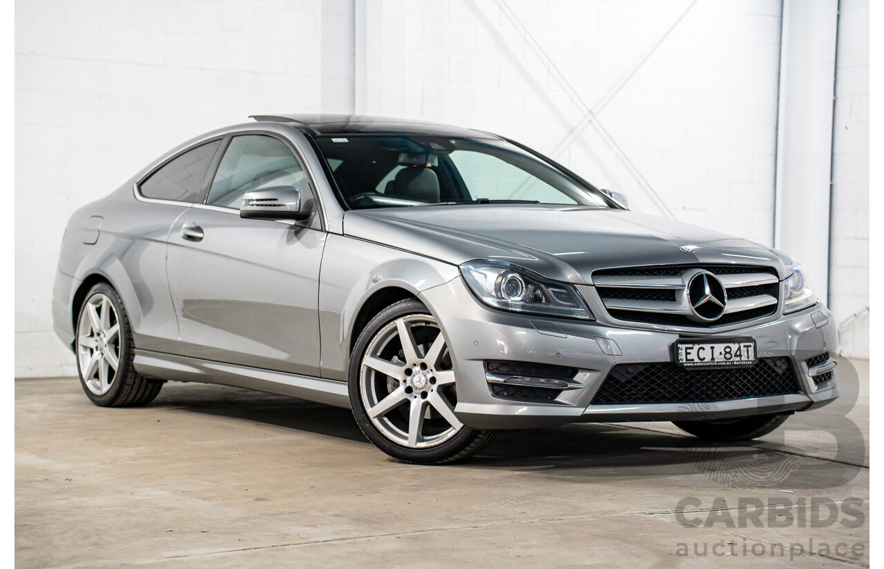 7/2015 Mercedes-Benz C180 W204 MY14 2d Coupe Palladium Silver Metallic Turbo 1.6L