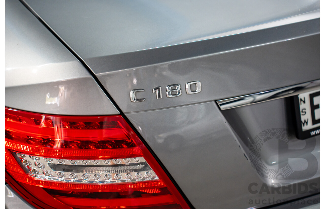 7/2015 Mercedes-Benz C180 W204 MY14 2d Coupe Palladium Silver Metallic Turbo 1.6L