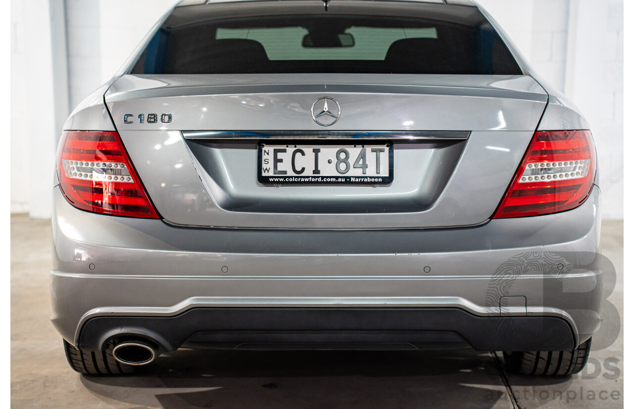 7/2015 Mercedes-Benz C180 W204 MY14 2d Coupe Palladium Silver Metallic Turbo 1.6L