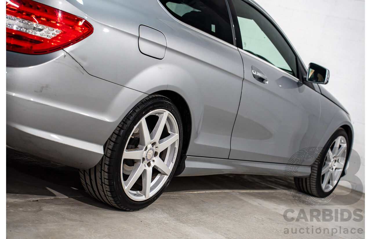 7/2015 Mercedes-Benz C180 W204 MY14 2d Coupe Palladium Silver Metallic Turbo 1.6L