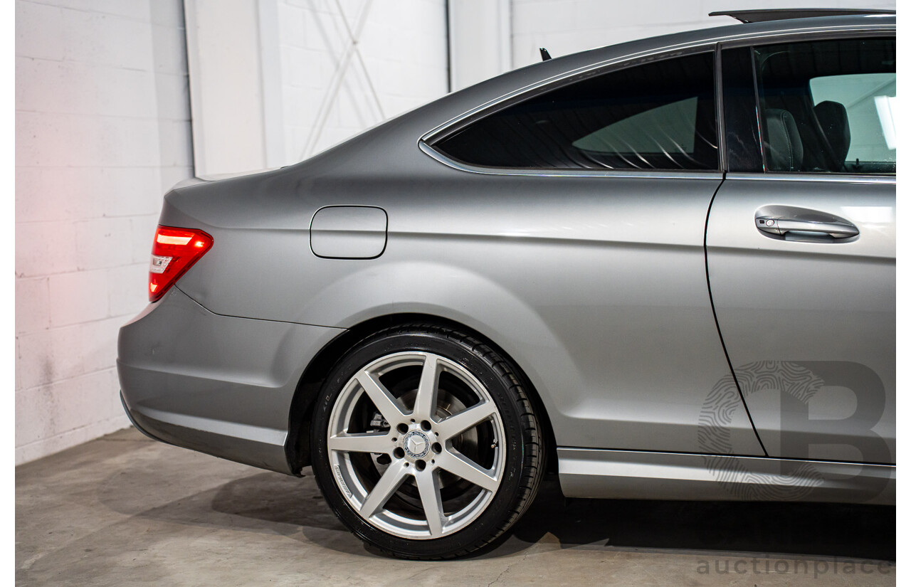 7/2015 Mercedes-Benz C180 W204 MY14 2d Coupe Palladium Silver Metallic Turbo 1.6L