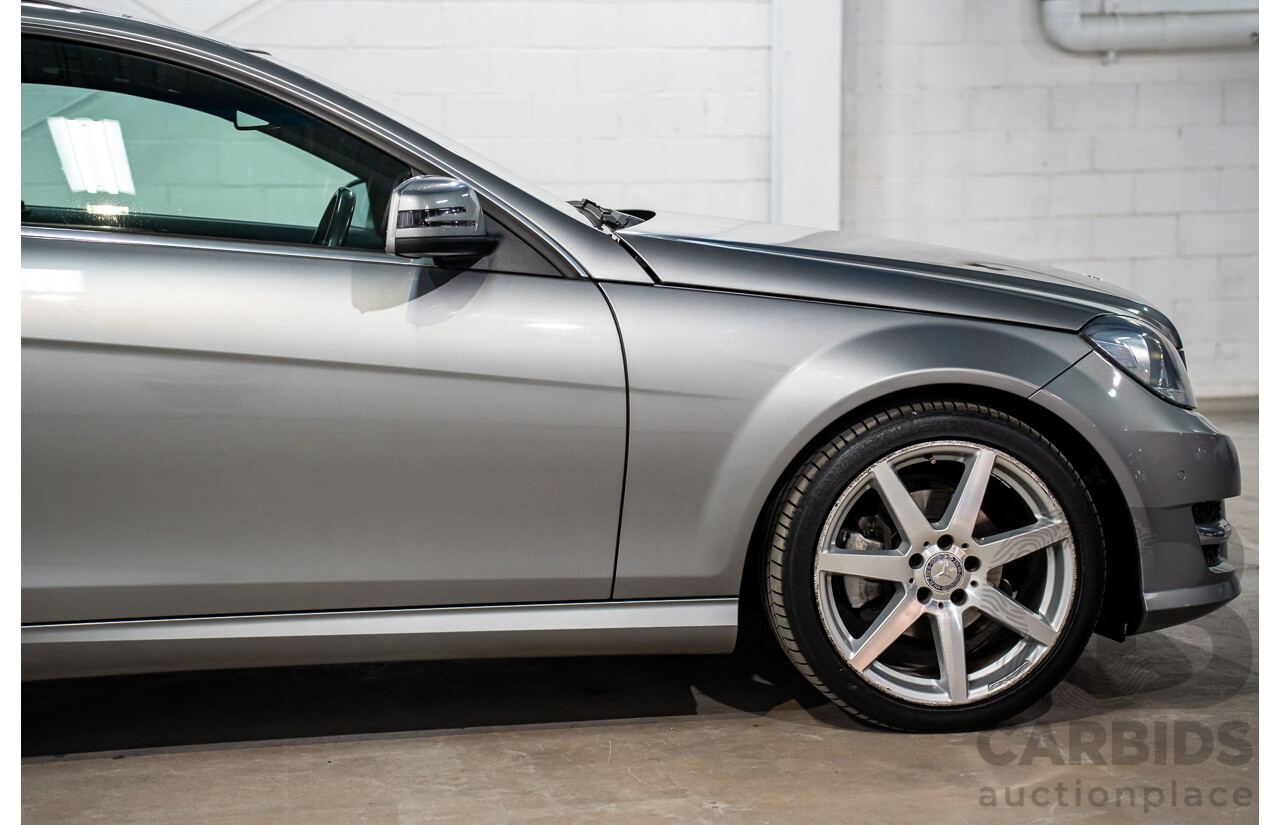 7/2015 Mercedes-Benz C180 W204 MY14 2d Coupe Palladium Silver Metallic Turbo 1.6L