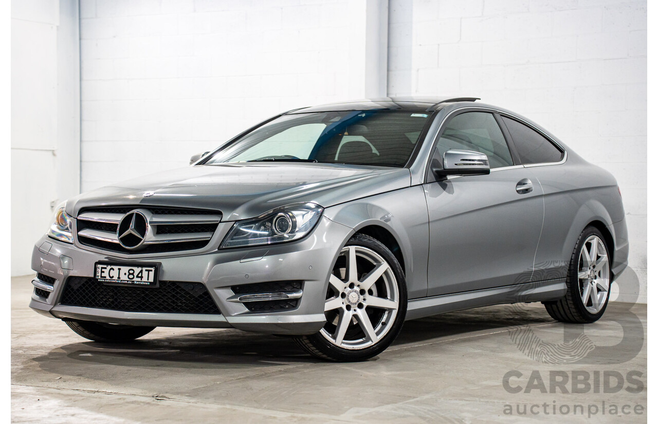 7/2015 Mercedes-Benz C180 W204 MY14 2d Coupe Palladium Silver Metallic Turbo 1.6L