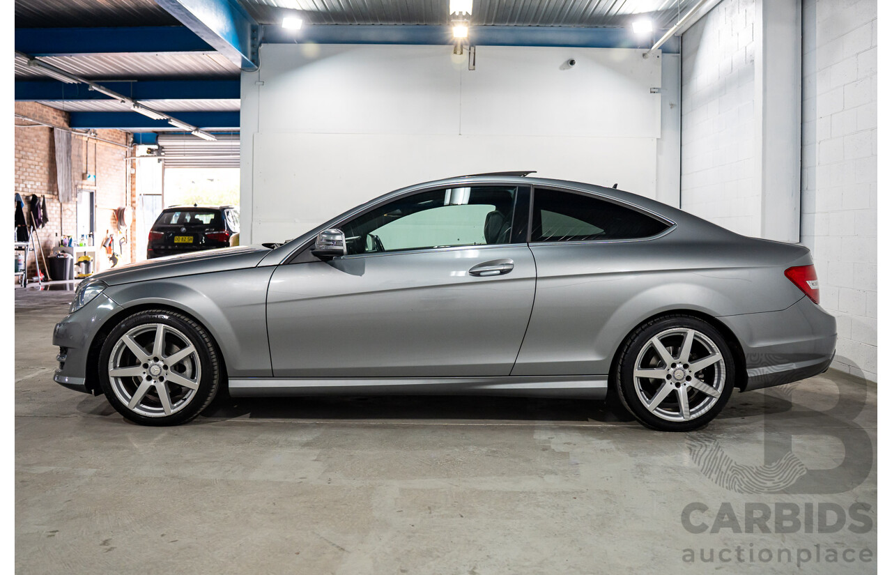 7/2015 Mercedes-Benz C180 W204 MY14 2d Coupe Palladium Silver Metallic Turbo 1.6L