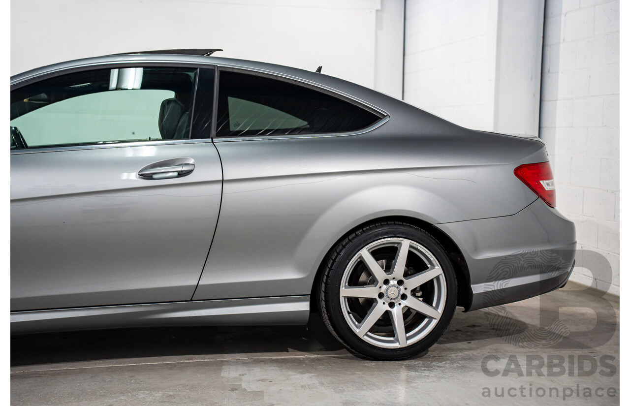 7/2015 Mercedes-Benz C180 W204 MY14 2d Coupe Palladium Silver Metallic Turbo 1.6L