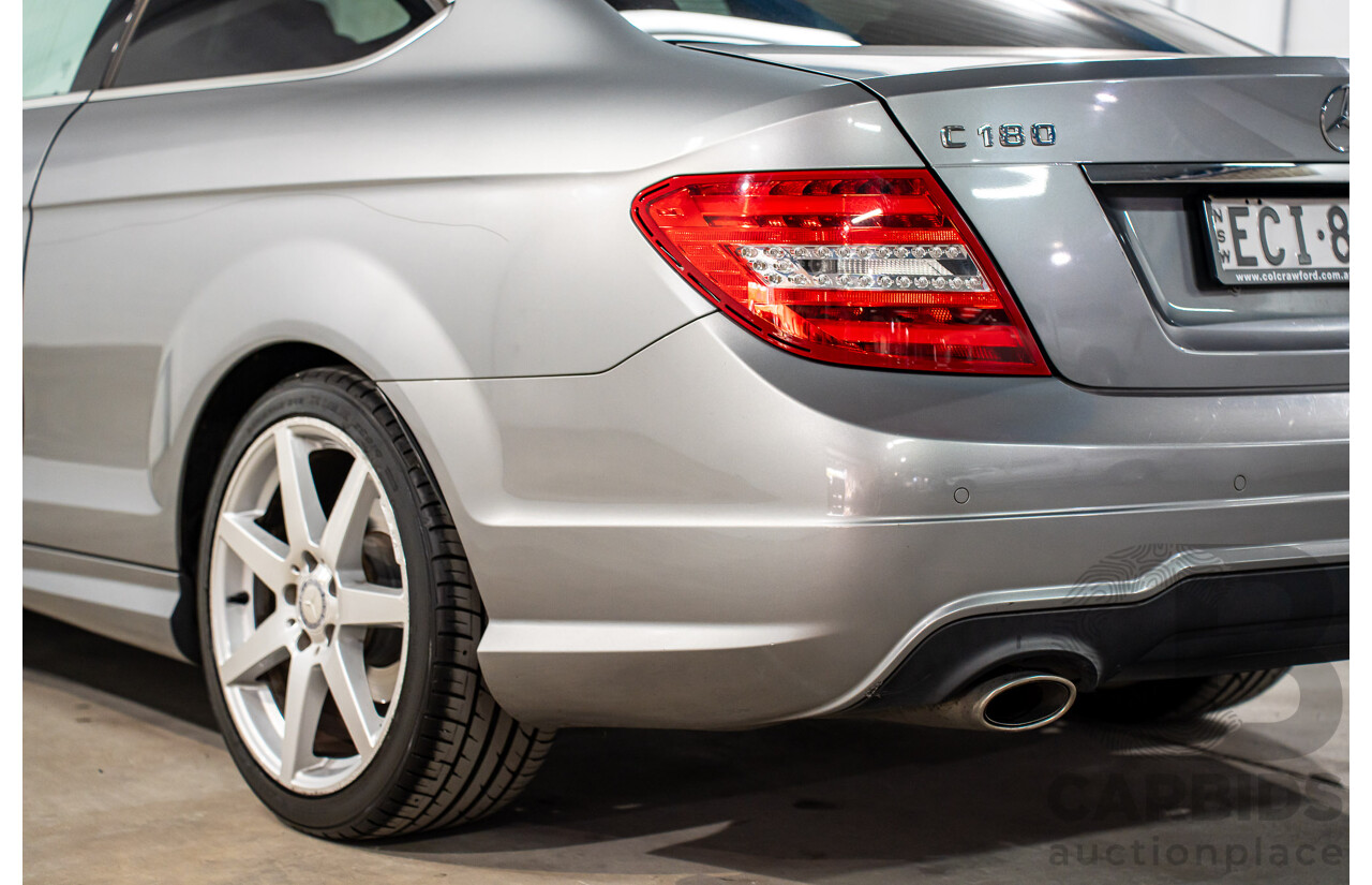 7/2015 Mercedes-Benz C180 W204 MY14 2d Coupe Palladium Silver Metallic Turbo 1.6L