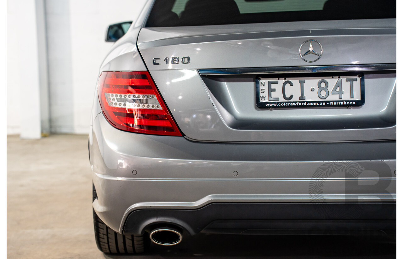 7/2015 Mercedes-Benz C180 W204 MY14 2d Coupe Palladium Silver Metallic Turbo 1.6L