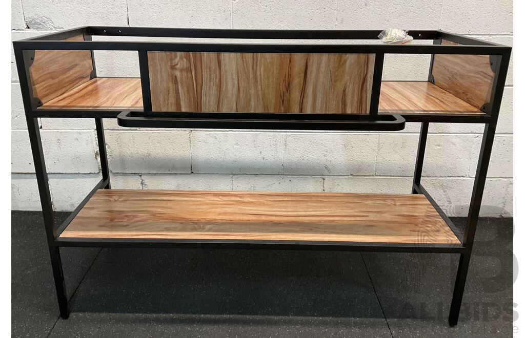 Bathroom Vanity Cabinet Stand with Shelf and Wall Shelf