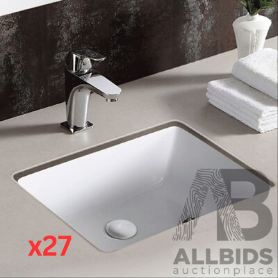 Pallet of Gallaria XL471 SUNNIE White Under Counter Ceramic Basin