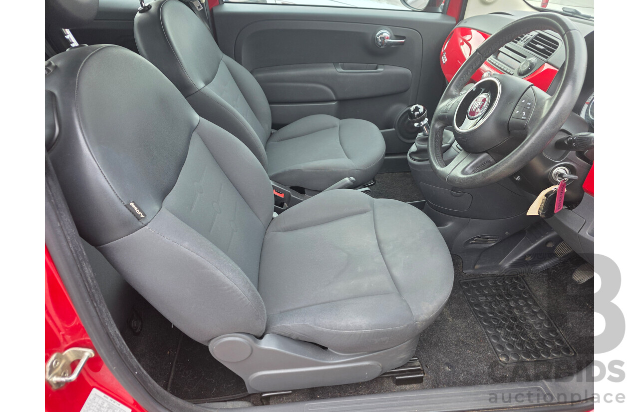 12/2013 Fiat 500 POP FWD MY13 3D Hatchback Red 1.2L