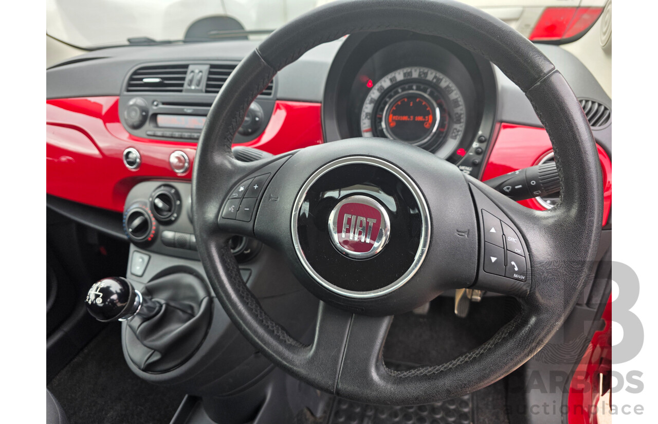 12/2013 Fiat 500 POP FWD MY13 3D Hatchback Red 1.2L