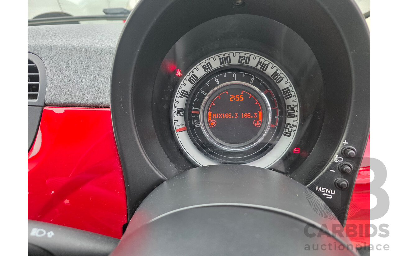 12/2013 Fiat 500 POP FWD MY13 3D Hatchback Red 1.2L